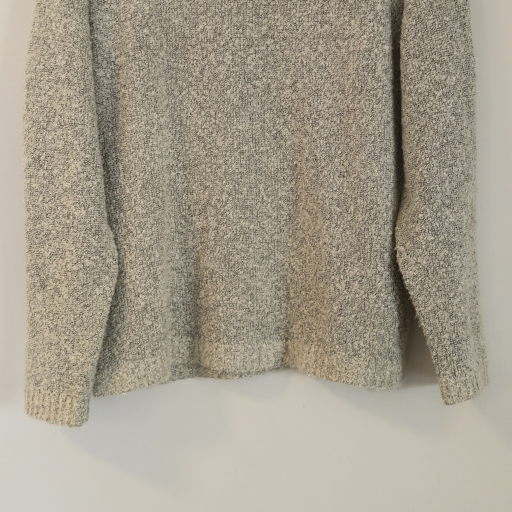 Penmans Medium Grey Marl Vintage Asymmetrical Mock Neck Knit Sweater Gorpcore - Picture 3 of 15